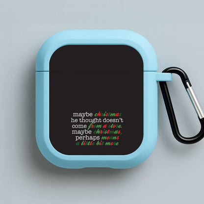 Green Creature Quote Blue AirPods Case