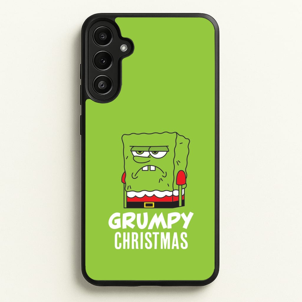 Grumpy Christmas Cartoon Sponge Galaxy A34 Case