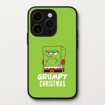 Grumpy Christmas Cartoon Sponge iPhone 15 Pro Max Case