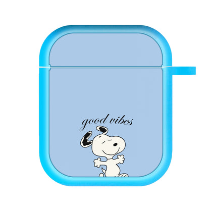 Good Vibes Cartoon Beagle AirPods Case