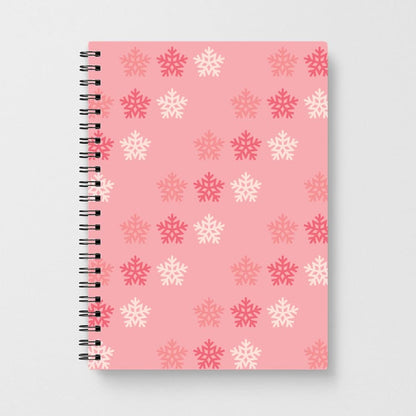Red Slowflakes Christmas Pattern Notebook