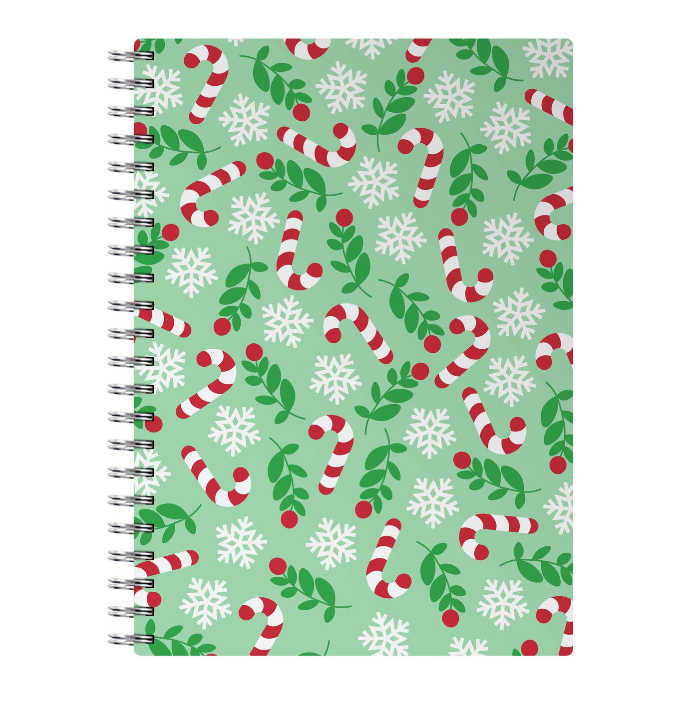 Snow Green Pattern Notebook