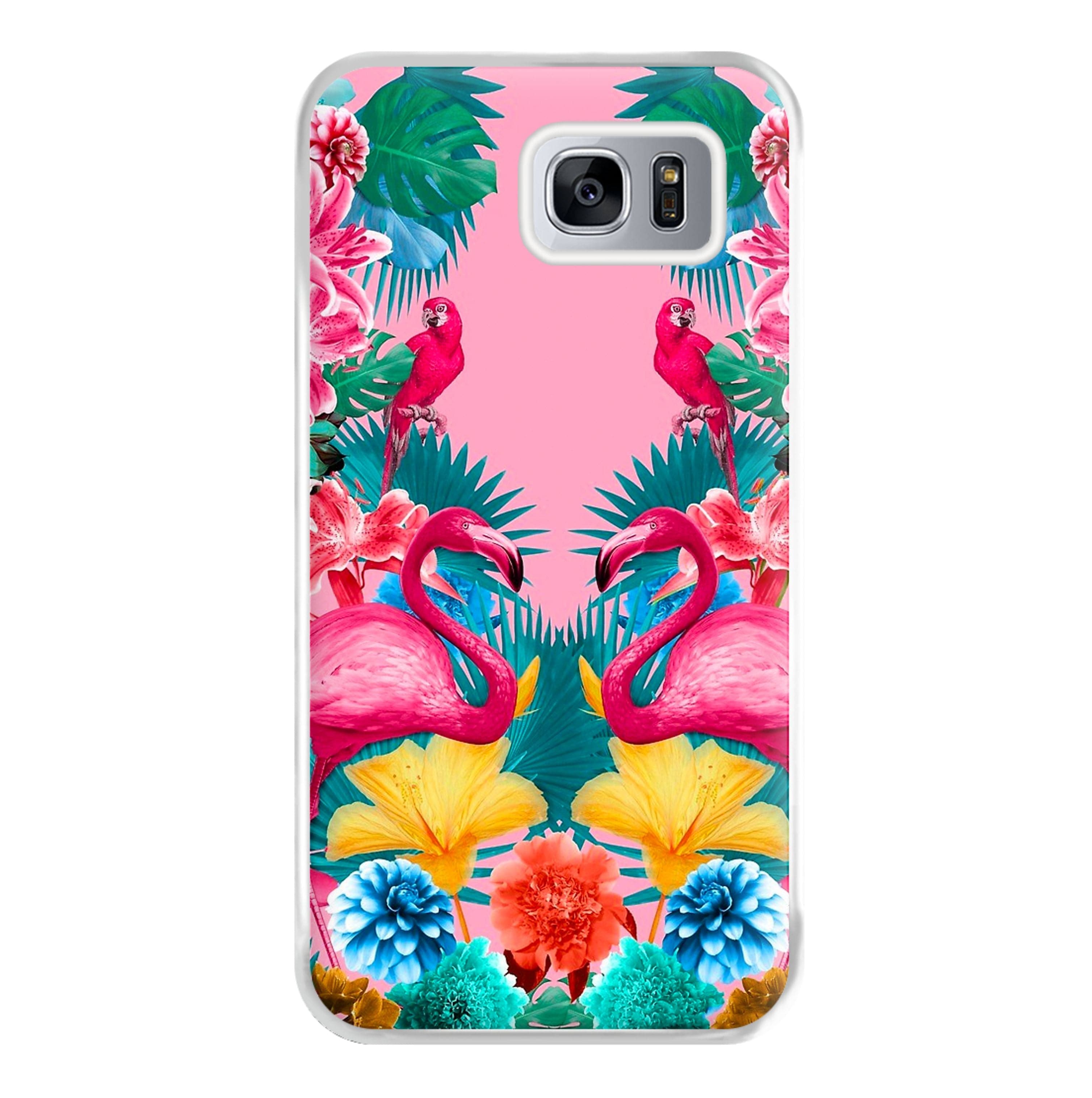 Flamingo and Tropical garden Phone Case