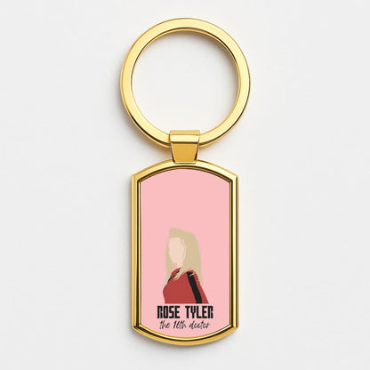 Rose The 16th Doctor Gold Keyring