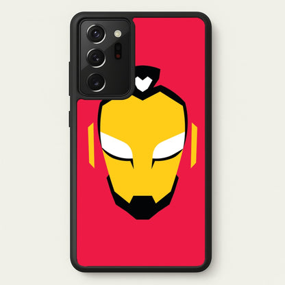Metal Heart Hero Face Galaxy Note 20 Ultra Case