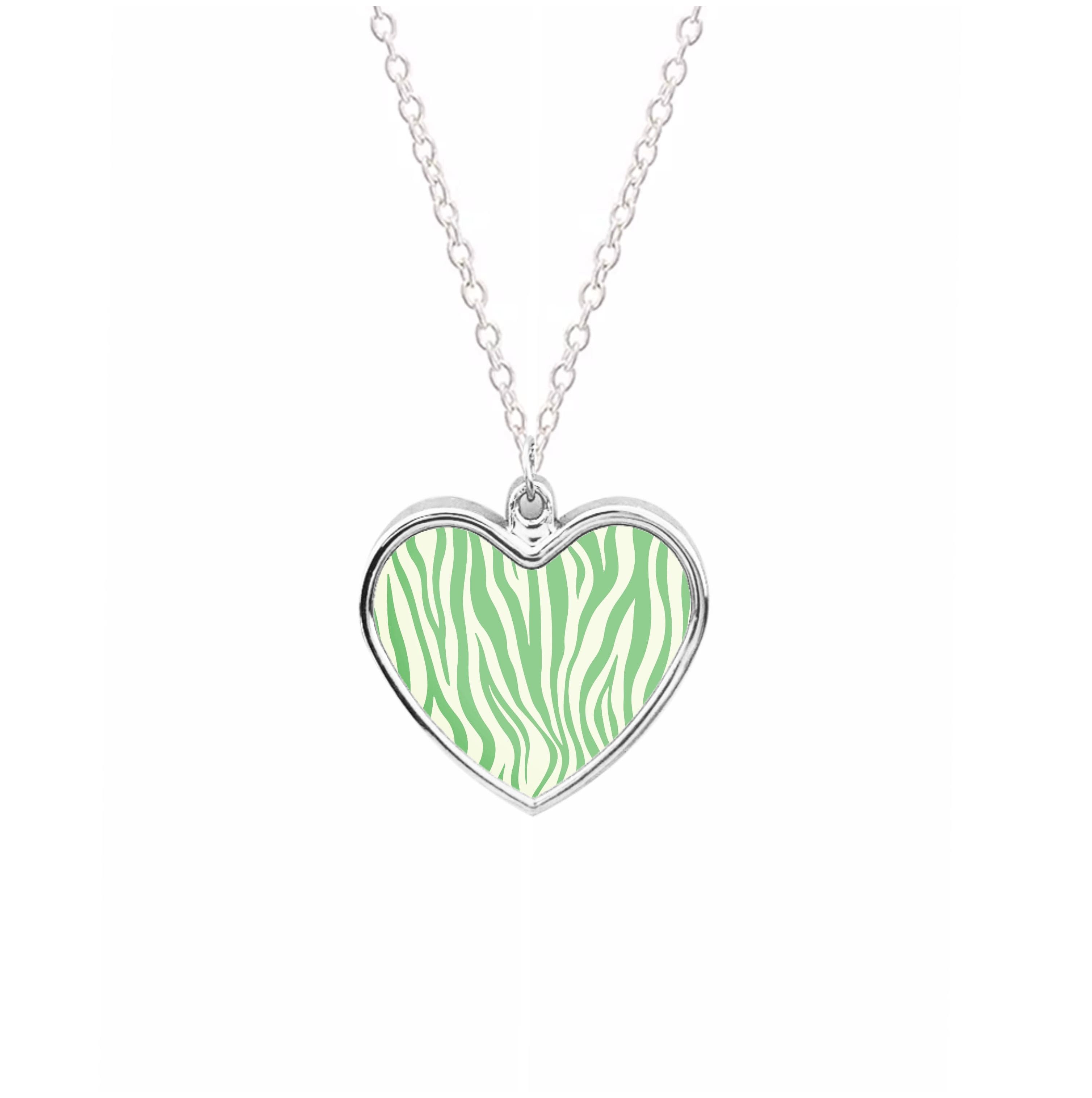 Green Zebra - Animal Patterns Necklace