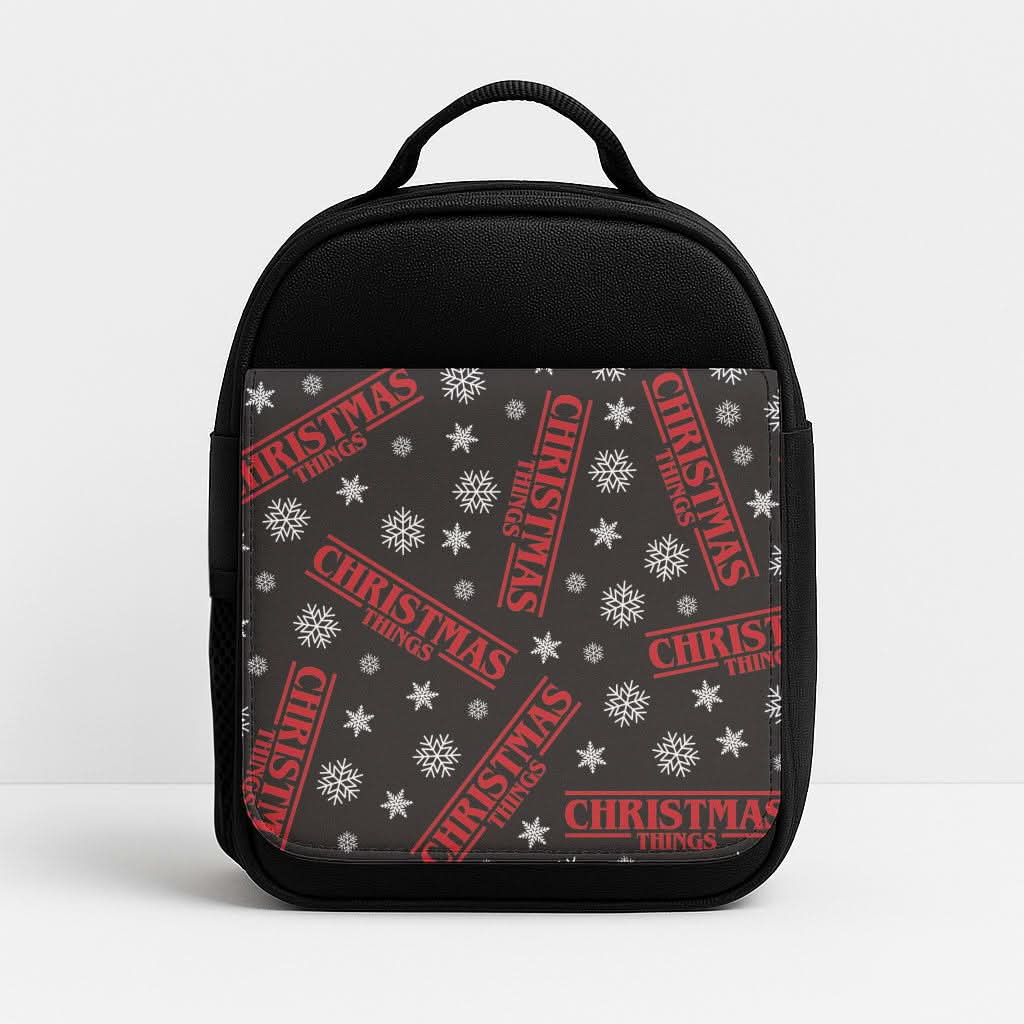 Christmas Things Snowflake Pattern Insulated Lunch Bag