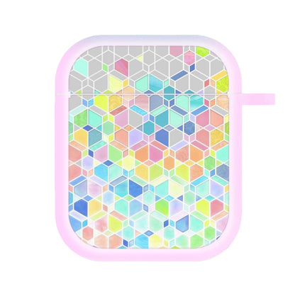 Bright Hexagon Pattern AirPods Case