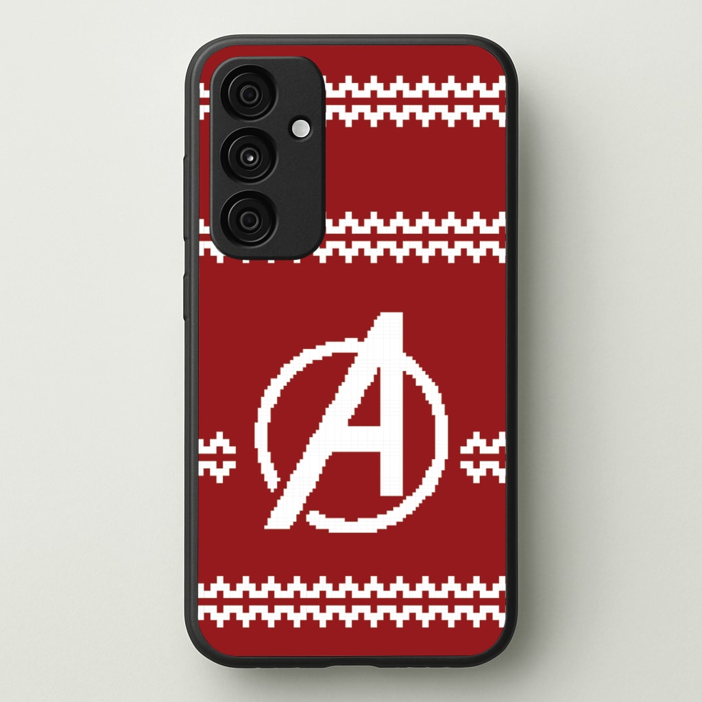 Superhero Team Red Christmas Jumper  Galaxy A35 Case