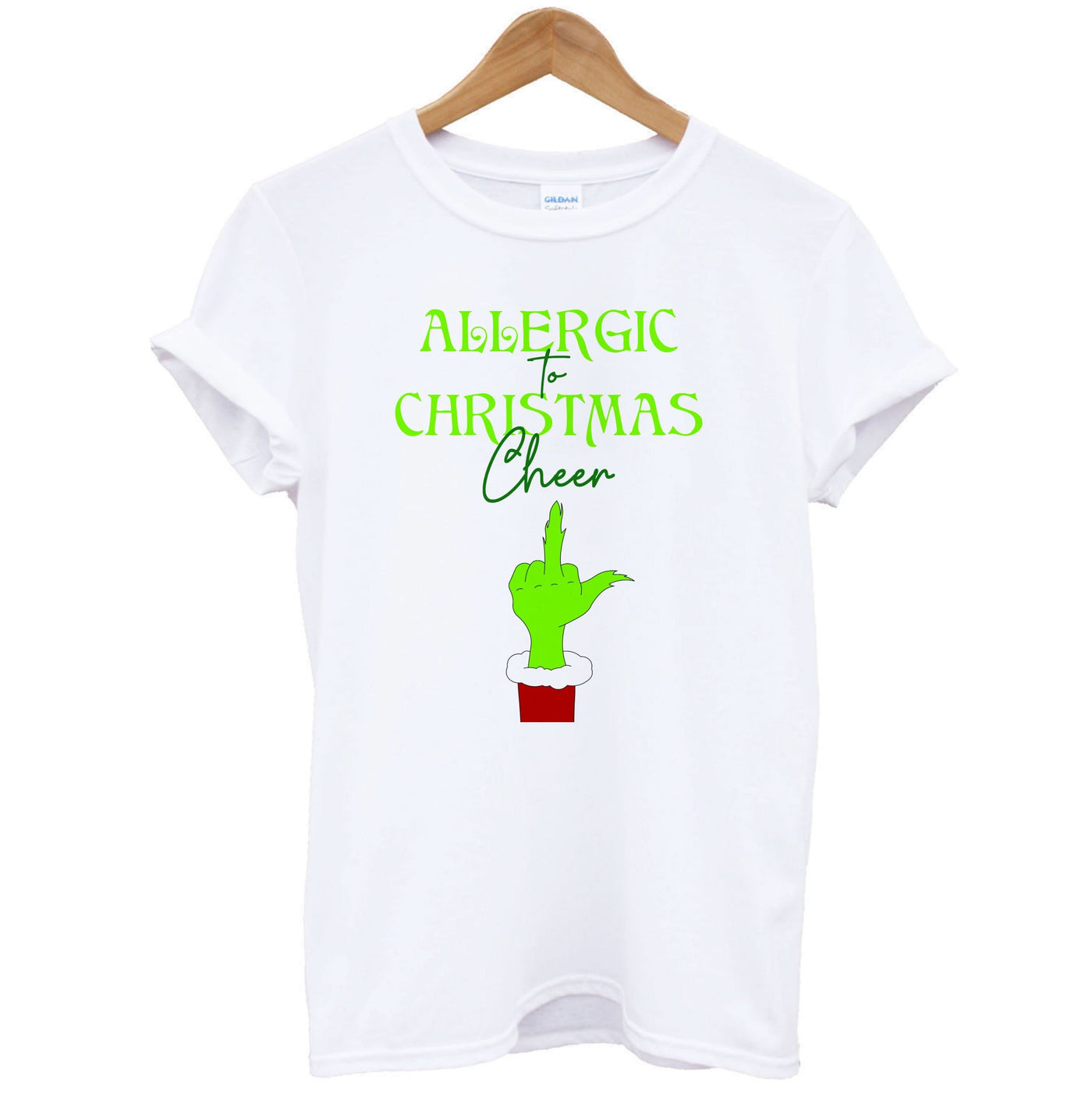 Allergic To Christmas Cheer T-Shirt