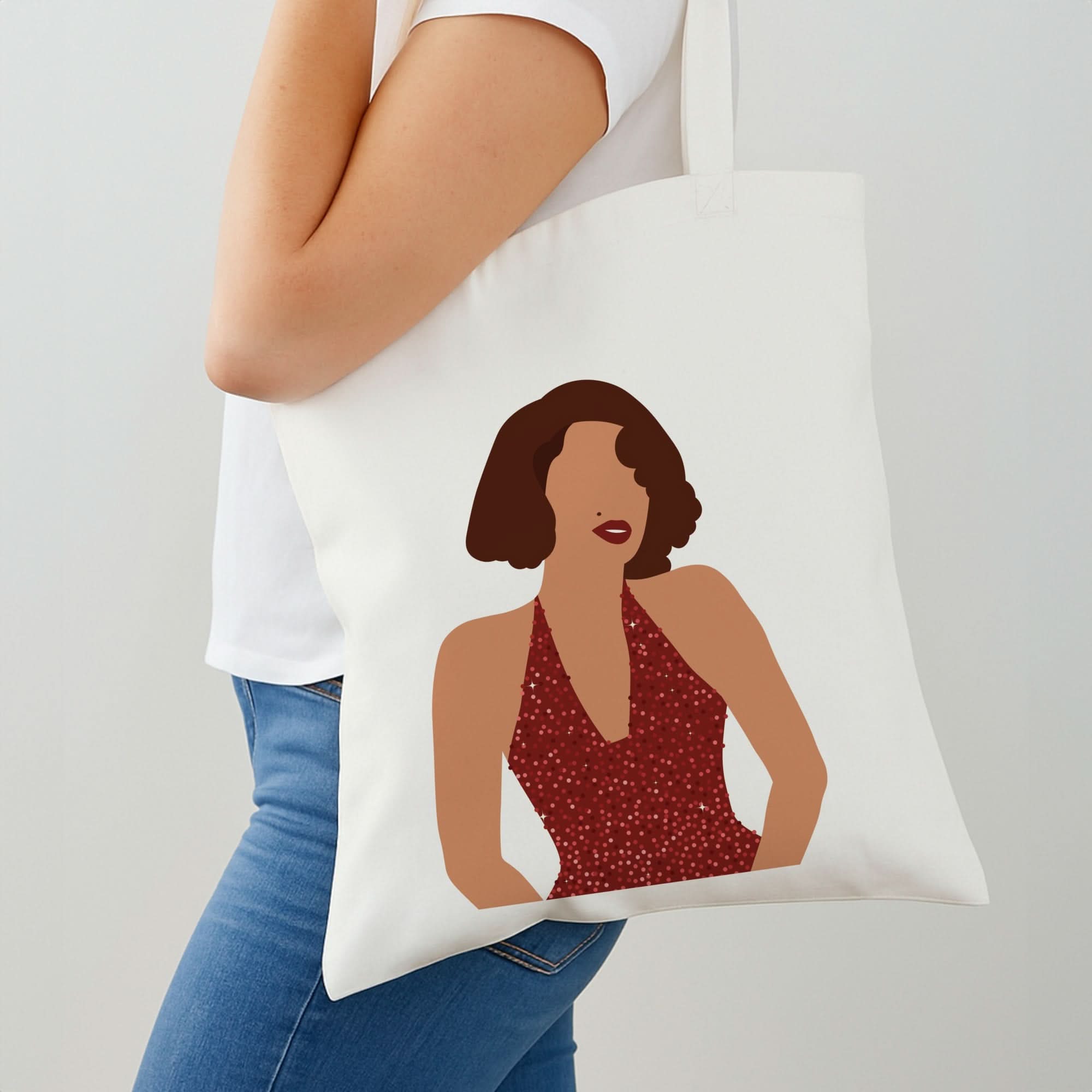 Red Sparkly Dress Shoulder Bag