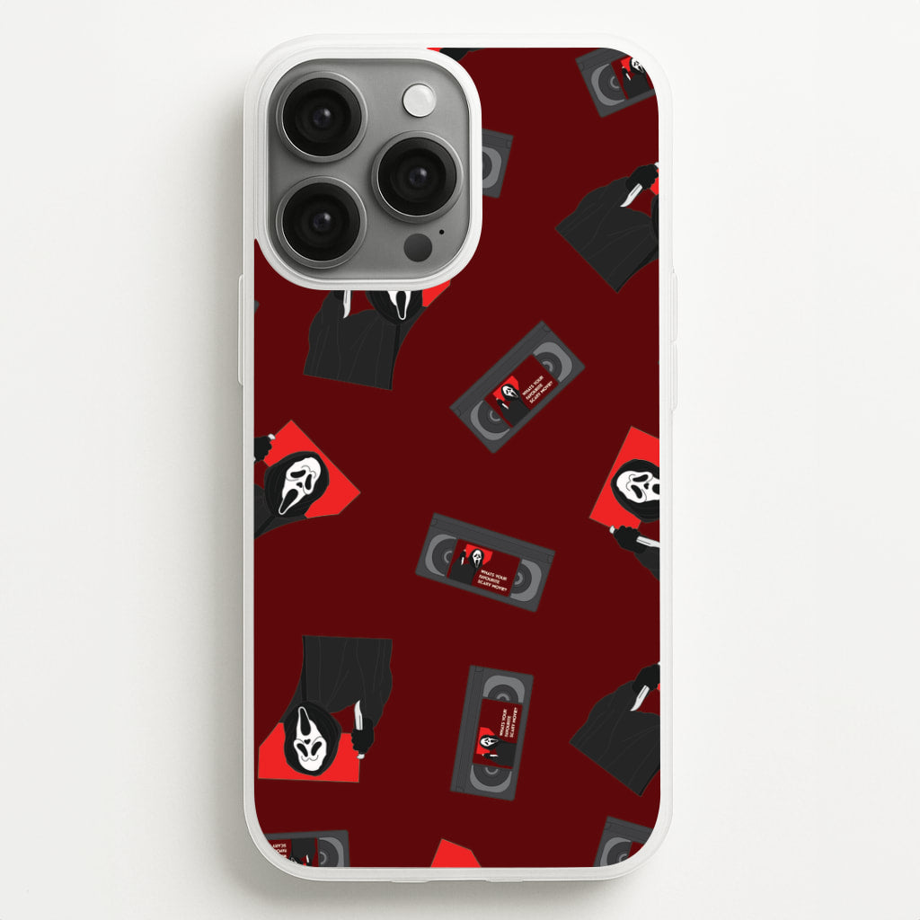VHS & Ghostface Pattern iPhone 13 Pro Case