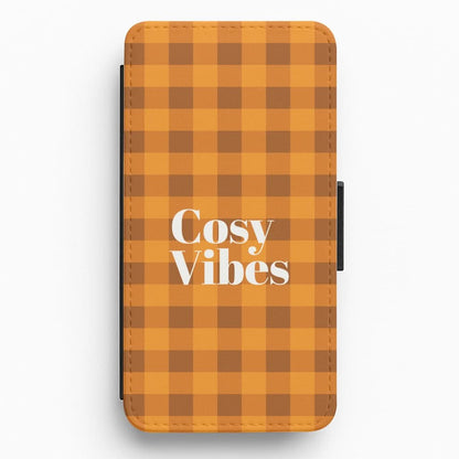 Checkered Cosy Vibes Flip / Wallet Phone Case