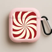 Peppermint Swirl Pattern AirPods Case 4