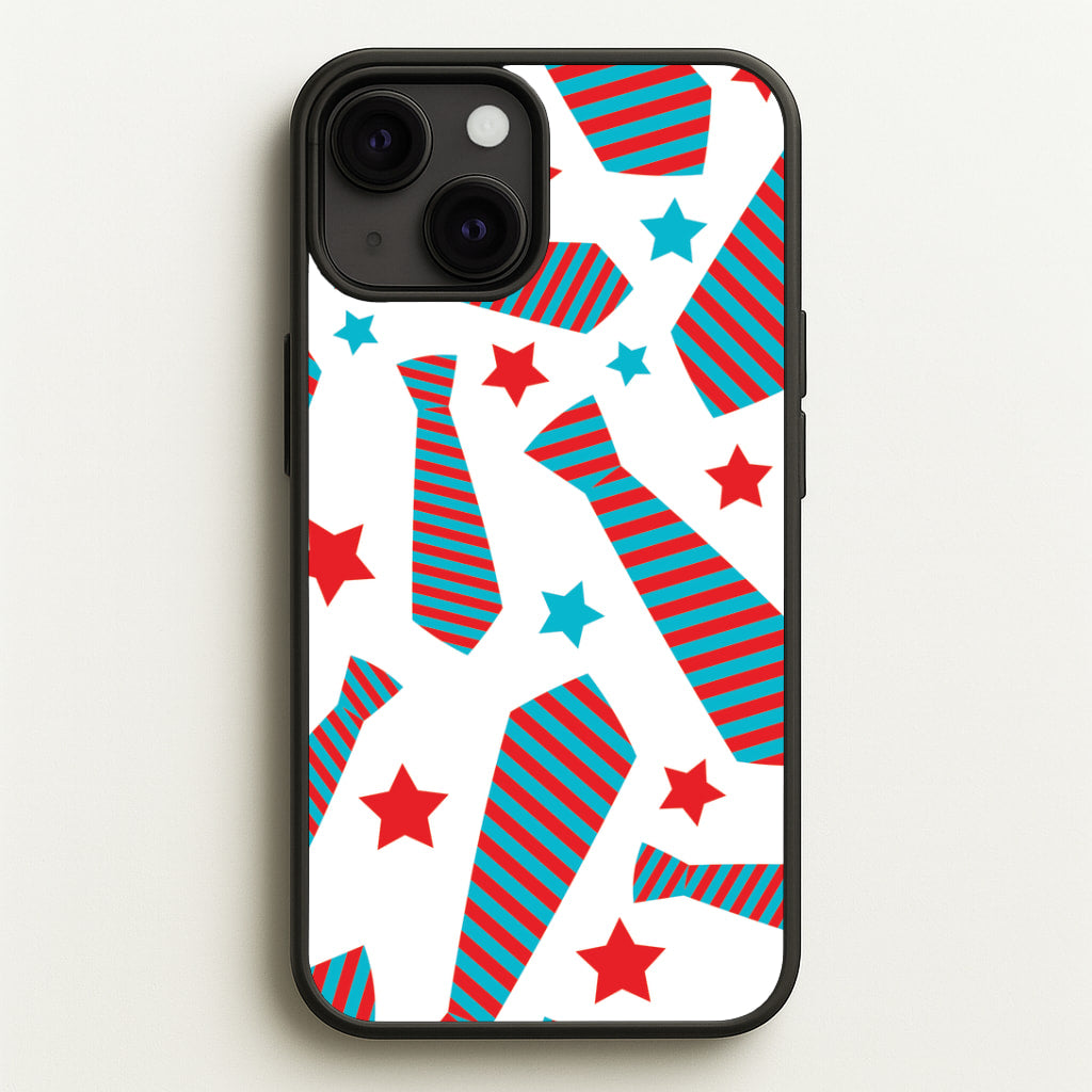 Tie And Stars Pattern iPhone 13 Case