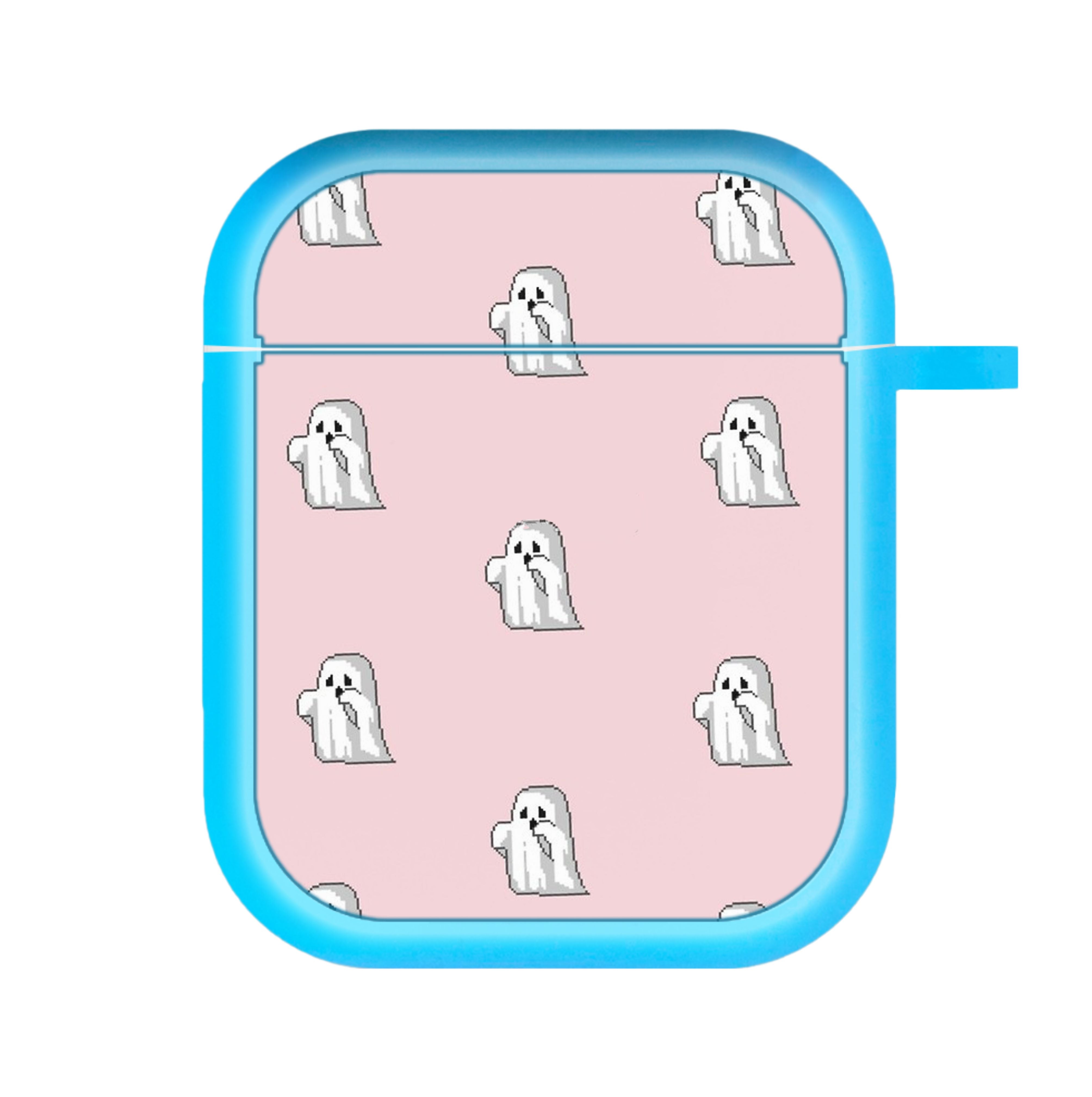 Pastel Pixel Ghost Halloween AirPods Case