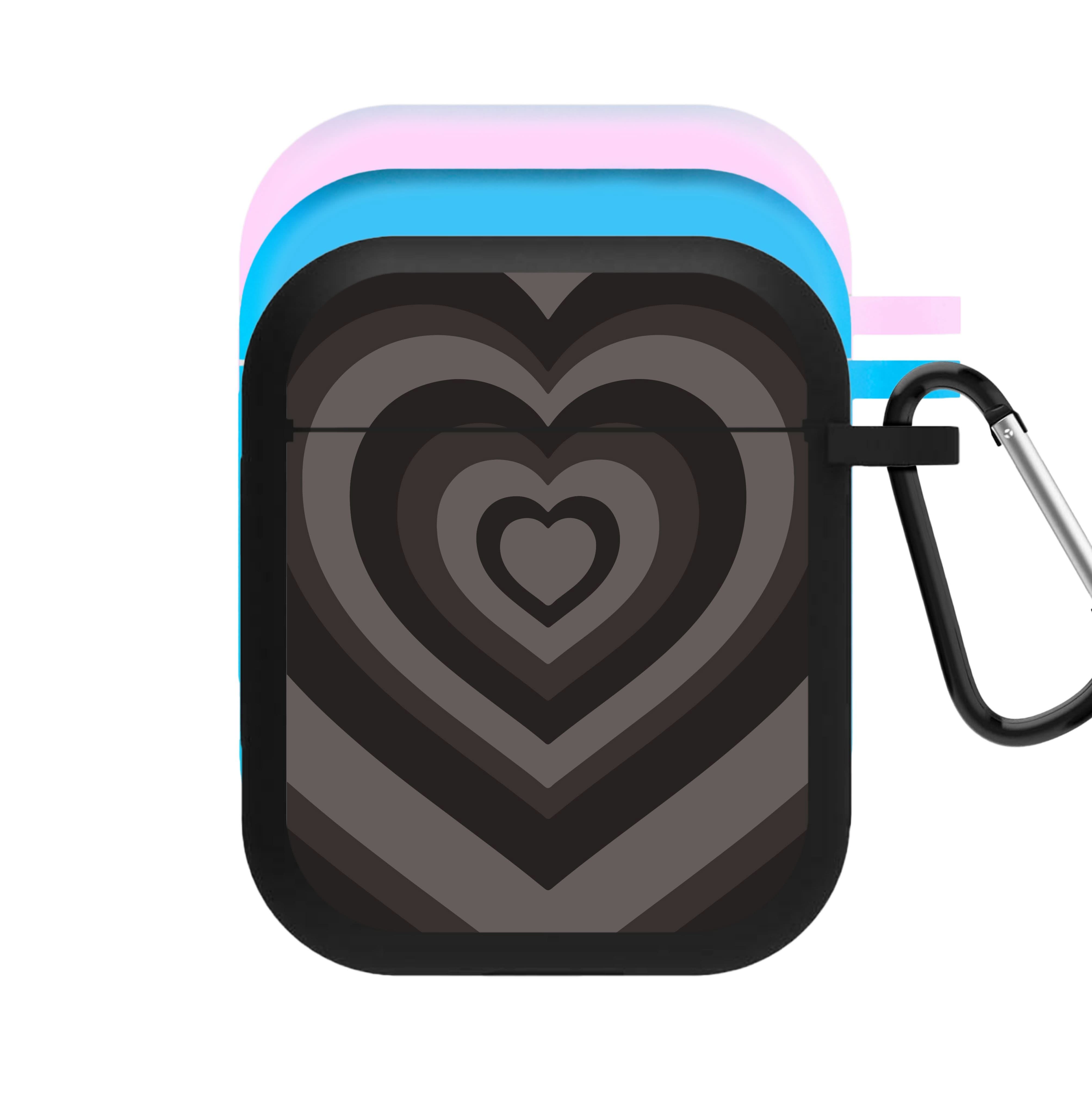 Abstract Black Heart AirPods Case