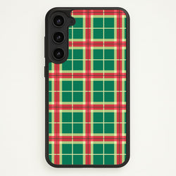 Red And Green Tartan II Christmas Pattern Galaxy S23 Plus Case