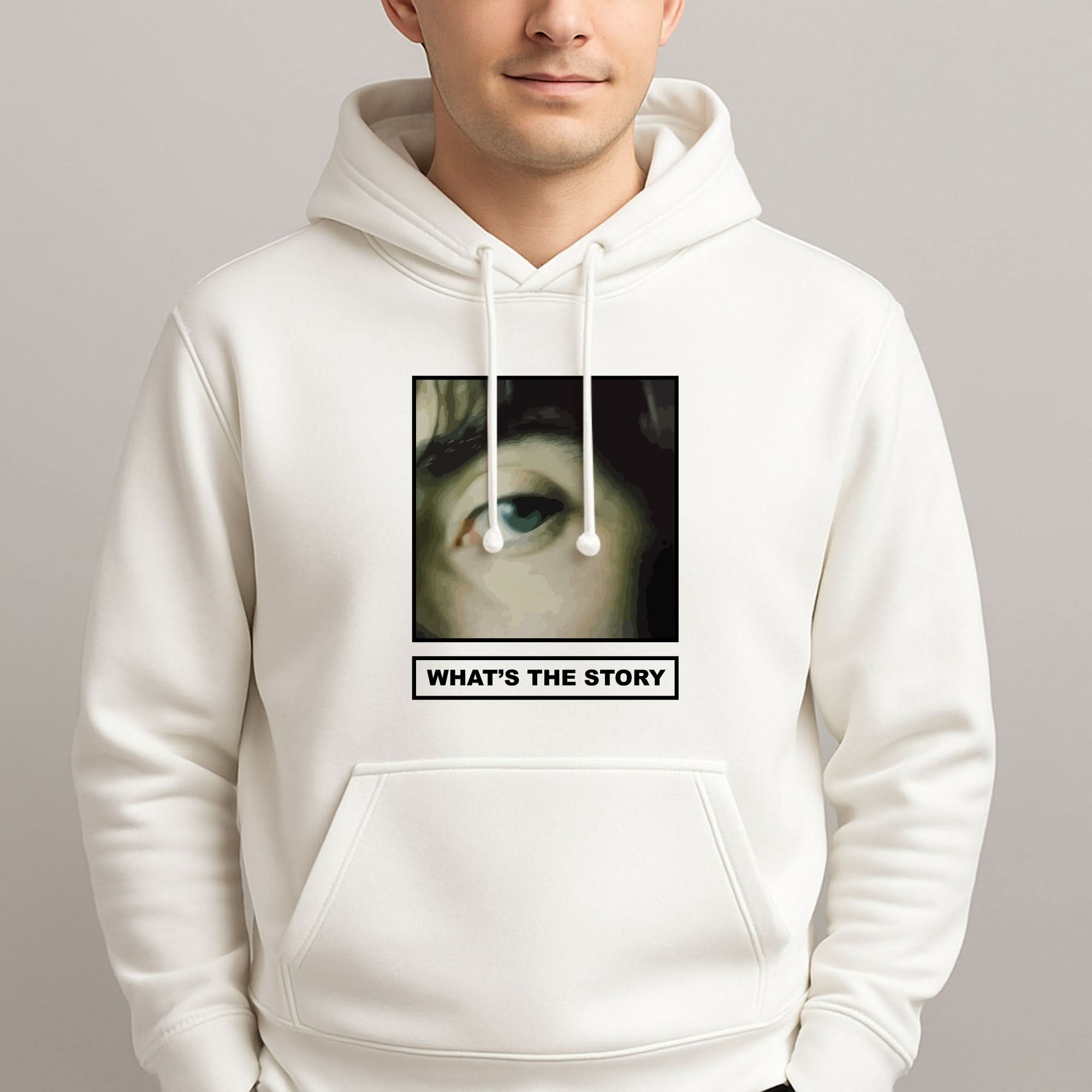 What's The Story Orange Mens Hoodie