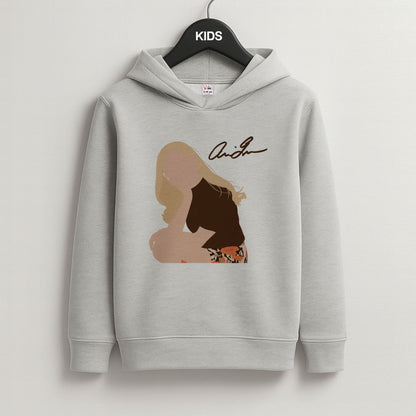 Vintage Pose Grey Kids Hoodie