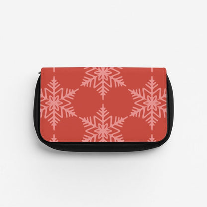 Red Giant Snowflakes Christmas Pattern Pencil Case