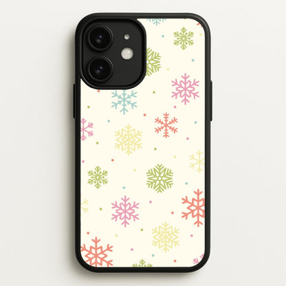 Pastel Snowflakes Pattern iPhone 11 Case