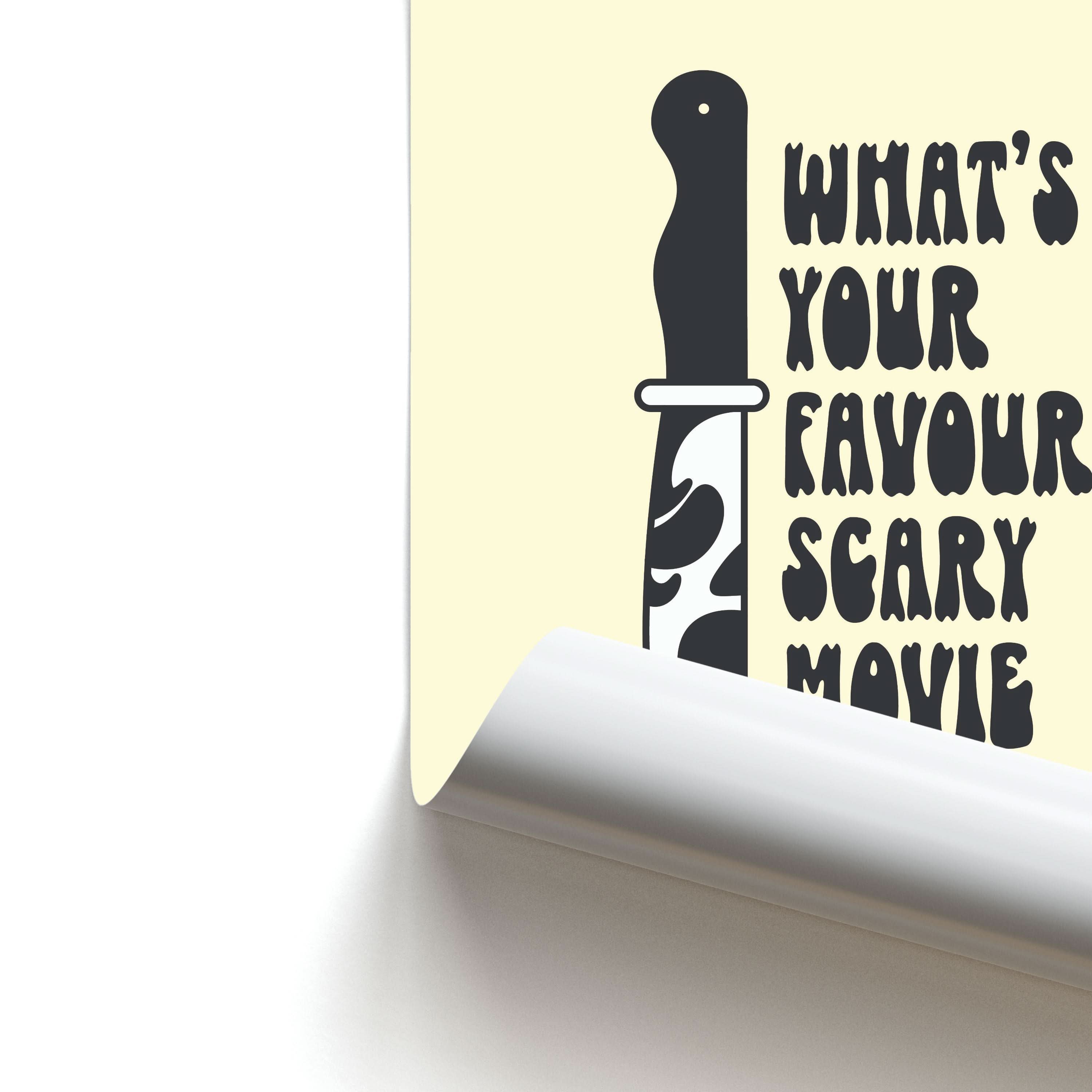What's Your Favourite Scary Movie Trippy Poster