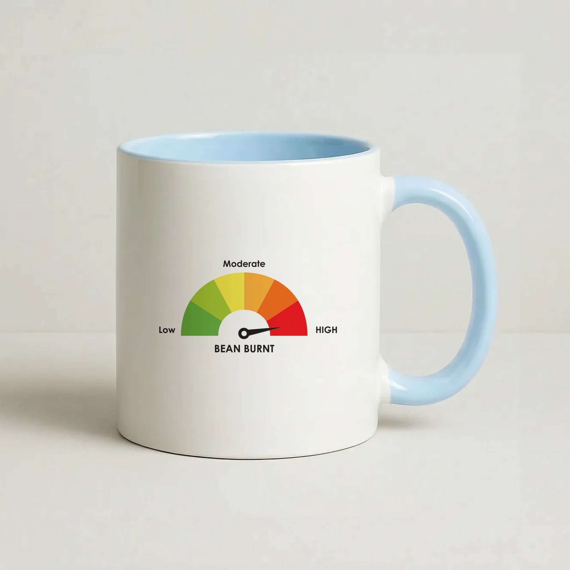 Burnt Bean Guage Blue Mug