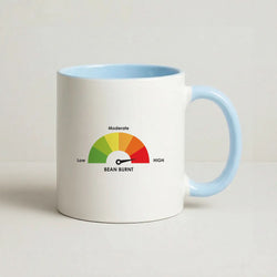 Burnt Bean Guage Blue Mug