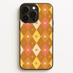 Retro Christmas Argyle Pattern iPhone 16 Pro Case