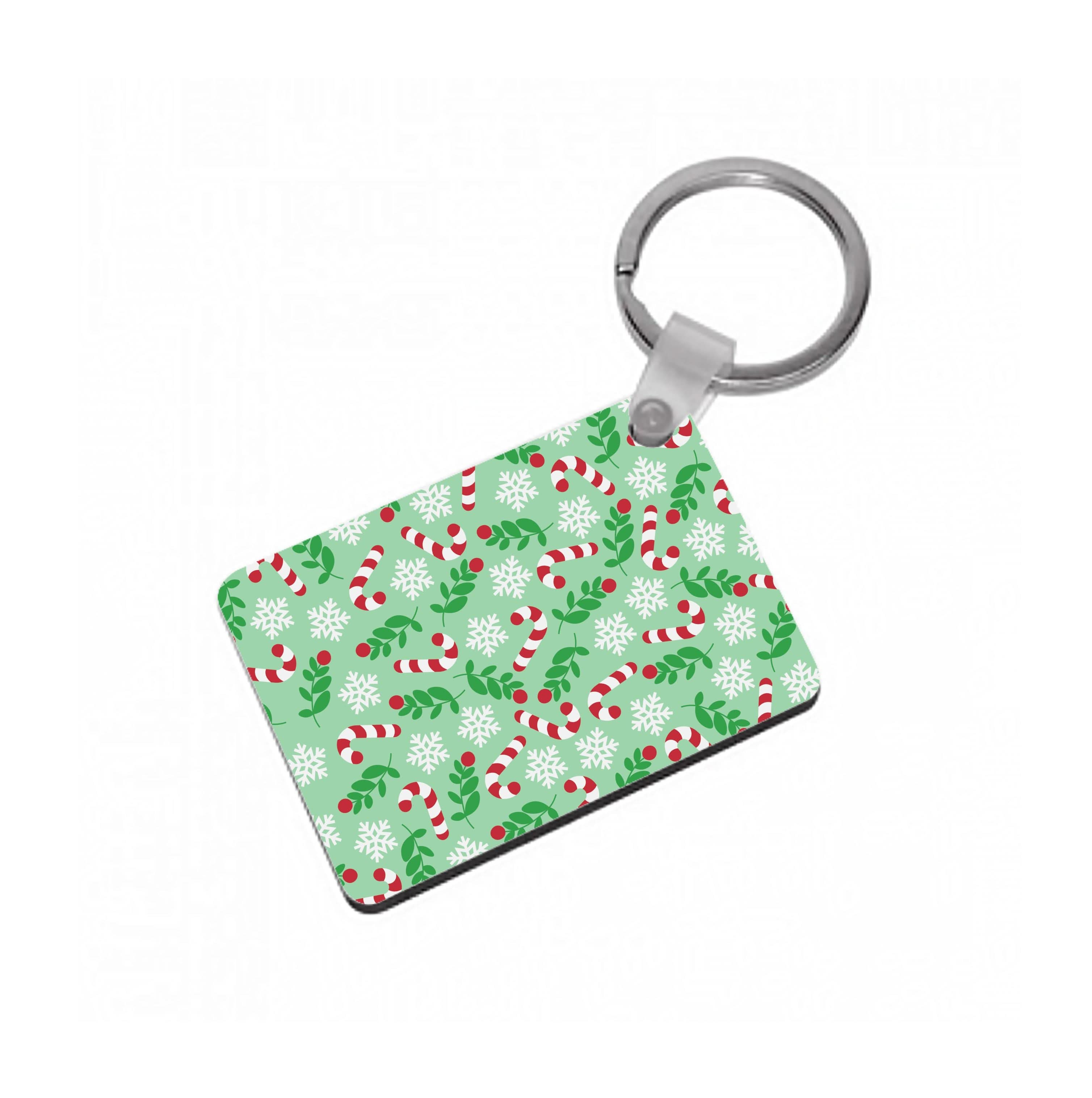 Snow Green Pattern Keyring