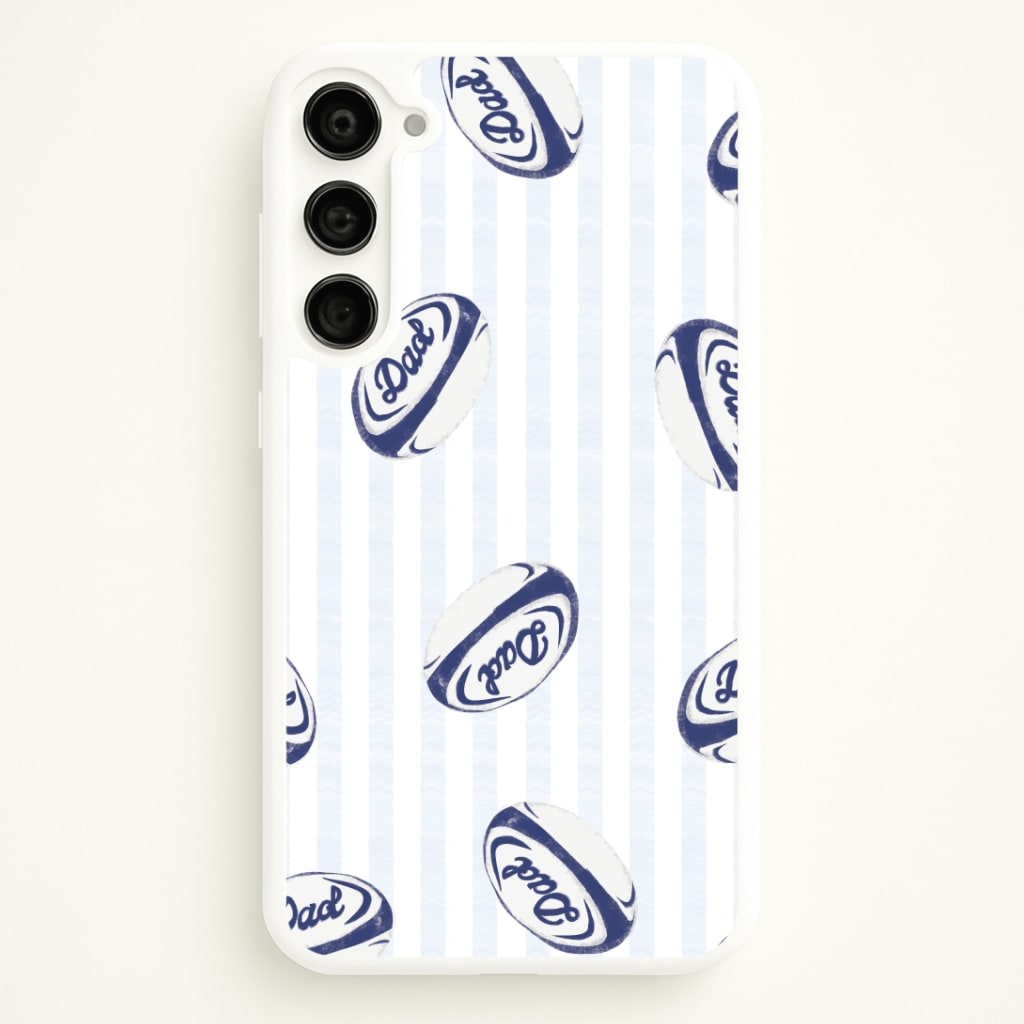 Dad Rugby Ball Pattern Galaxy S23 Plus Case