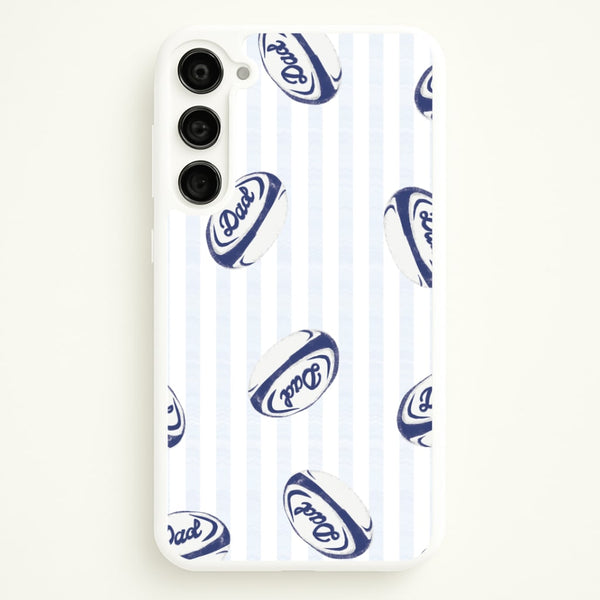 Dad Rugby Ball Pattern Galaxy S23 Plus Case