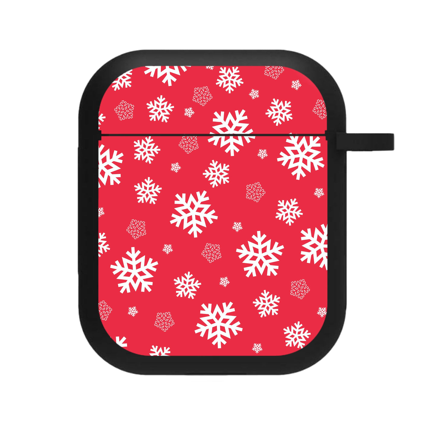 Red Snow Pattern AirPods Case