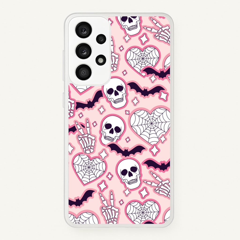 Cute Halloween Stickers Pattern Galaxy A53 Case