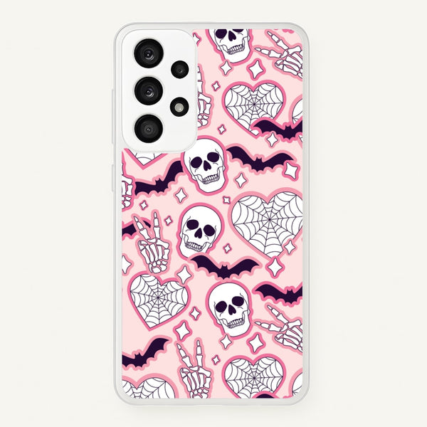 Cute Halloween Stickers Pattern Galaxy A53 Case