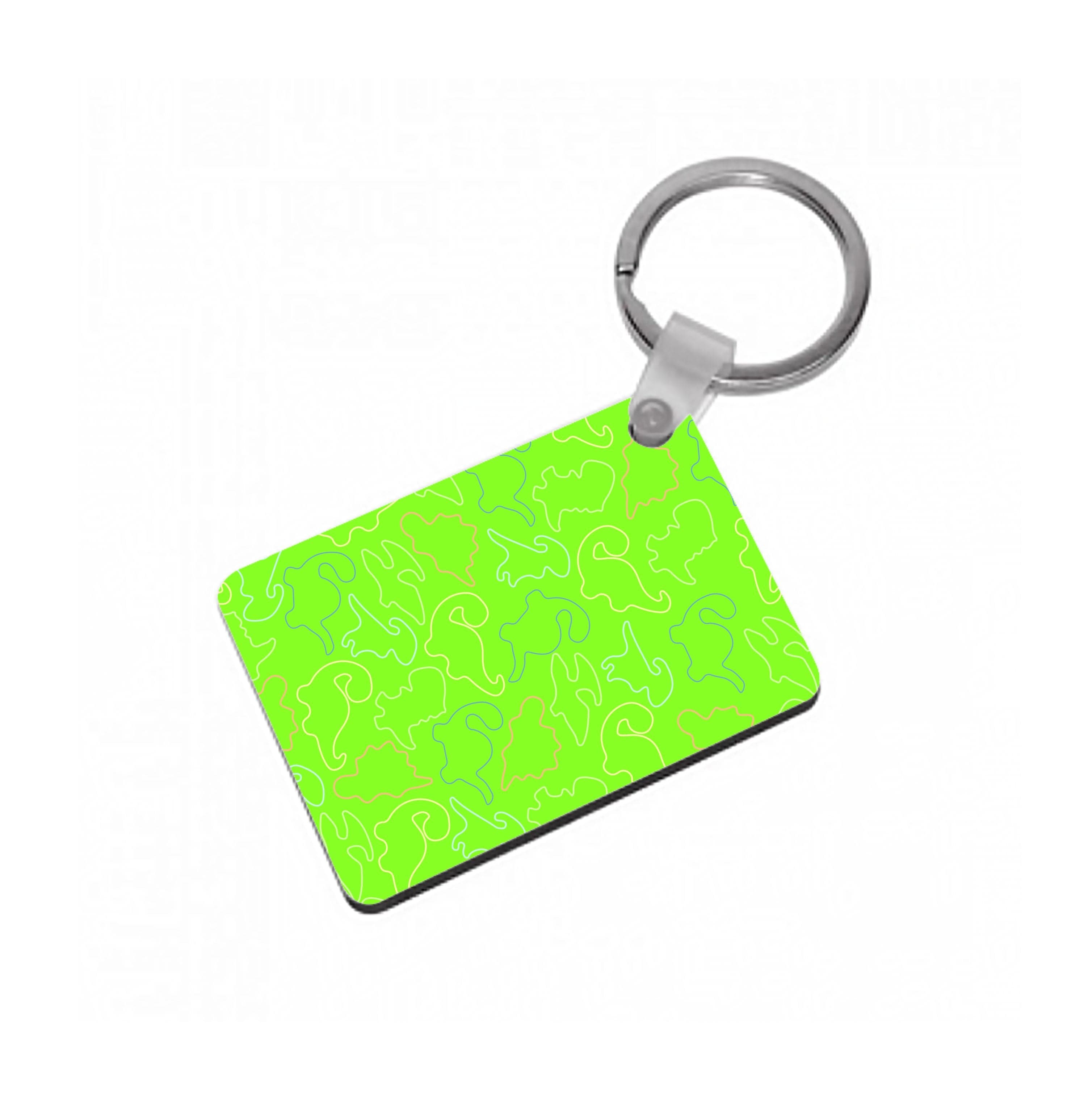 Outline Pattern - Dinosaurs Keyring