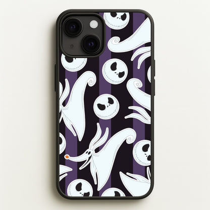 Skeleton Dog And Face Pattern iPhone 13 Case