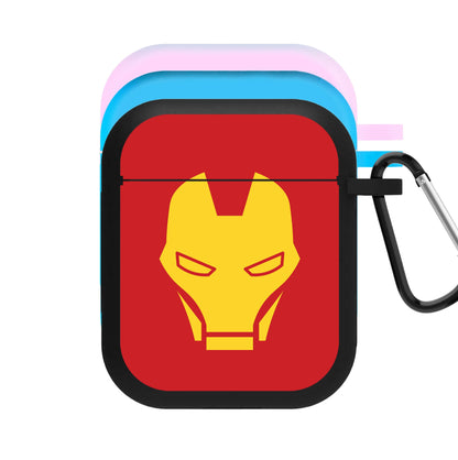 Red Robot Super Hero Face AirPods Case