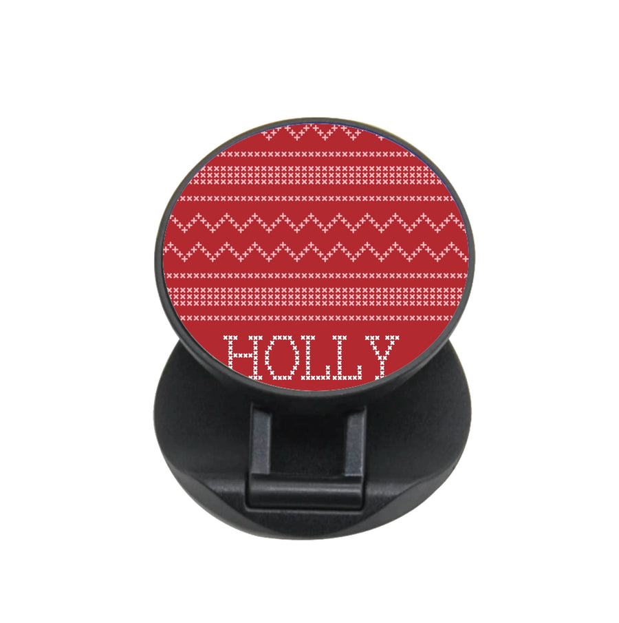 Personalised Christmas Jumper Red FunGrip