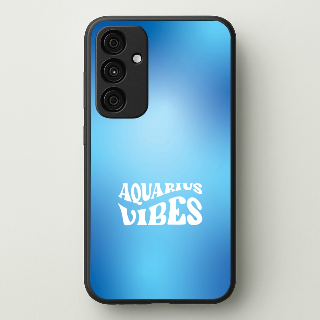 Aquarius Vibes Gradient Zodiac Galaxy A35 Case