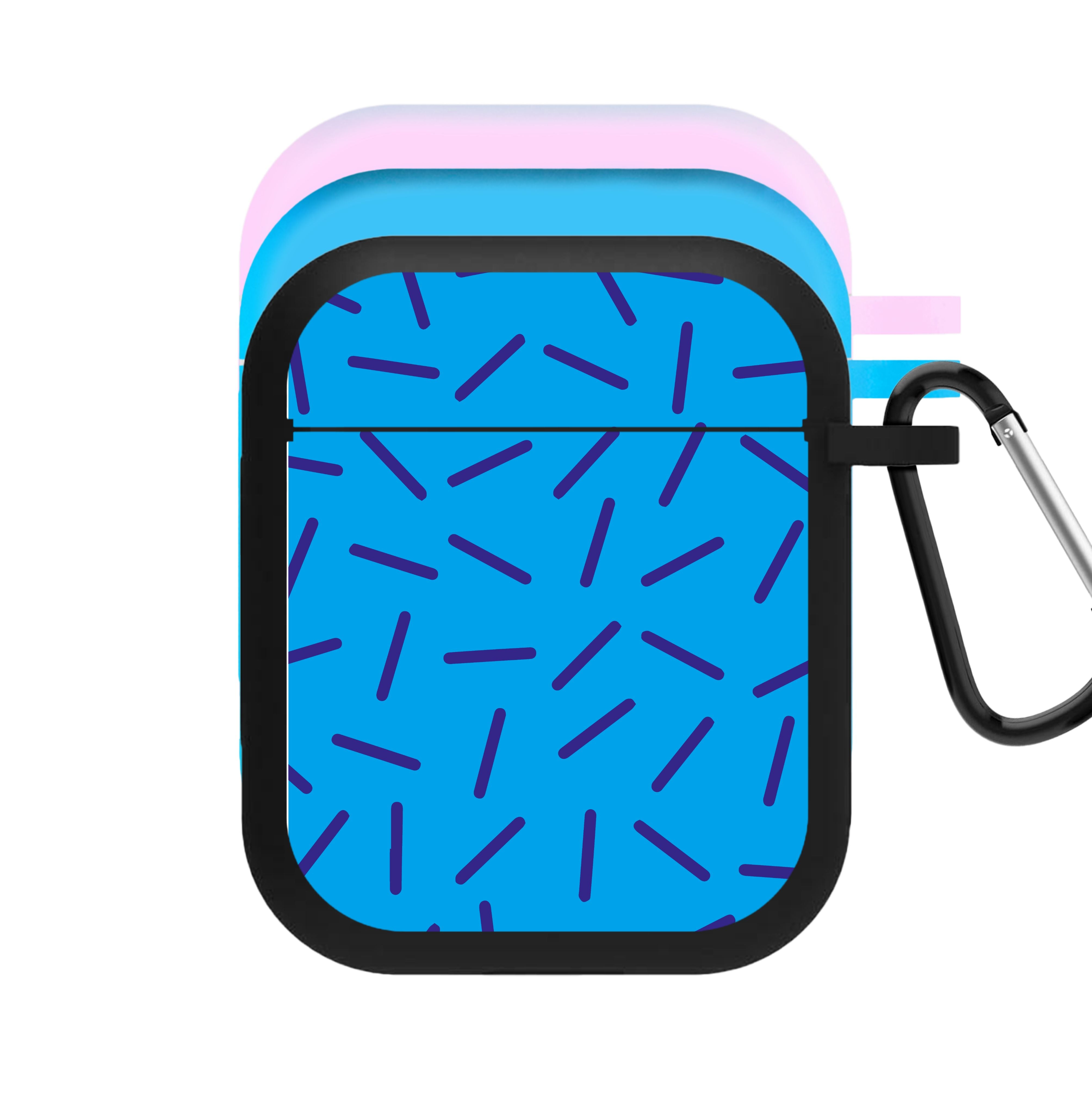 Blue Line Pattern - Eighties AirPods Case