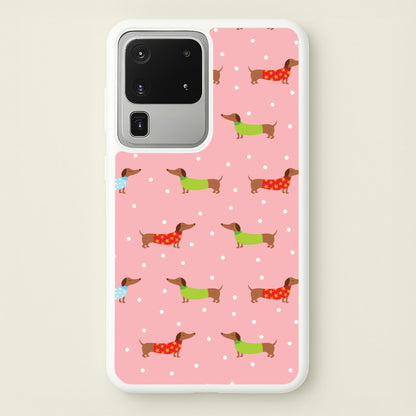 Christmas Jumpers Dachshund Pattern Galaxy S20 Ultra Case