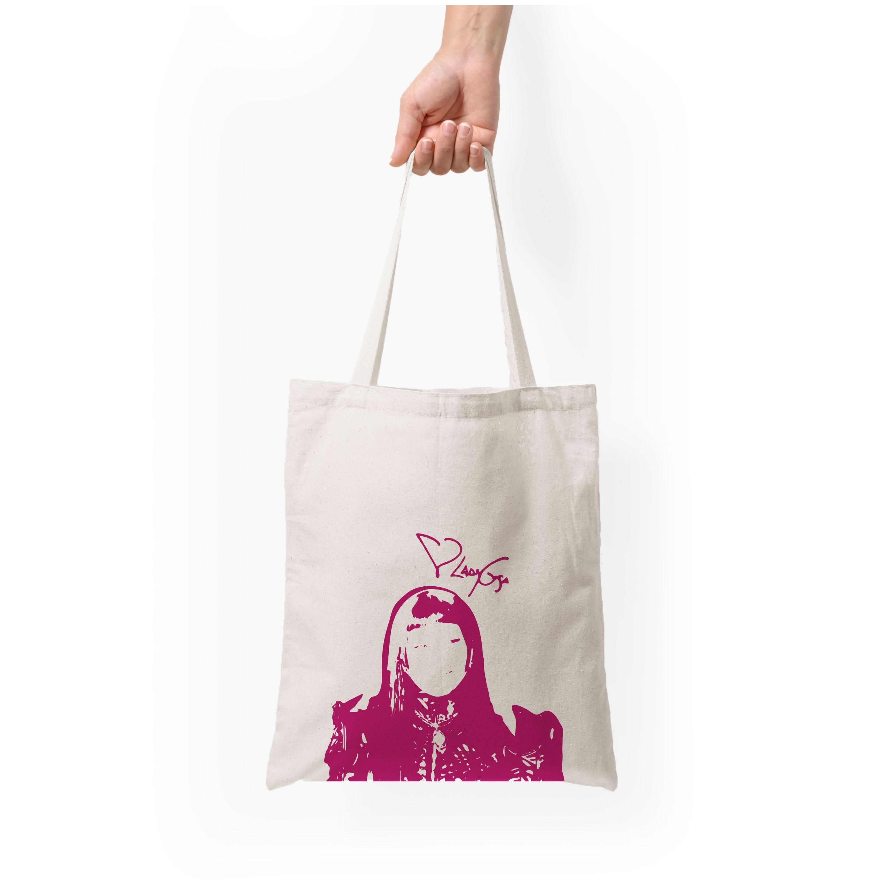 Pink Gaga Silhouette  Tote Bag