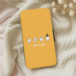 Spooky Vibes Ghosties II Leather Phone Case