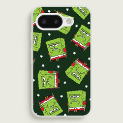 Grumpy Christmas Cartoon Sponge Pattern Google Pixel 9a Case