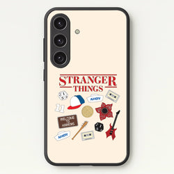 Stranger Things Cartoon Icons Galaxy S25 Case