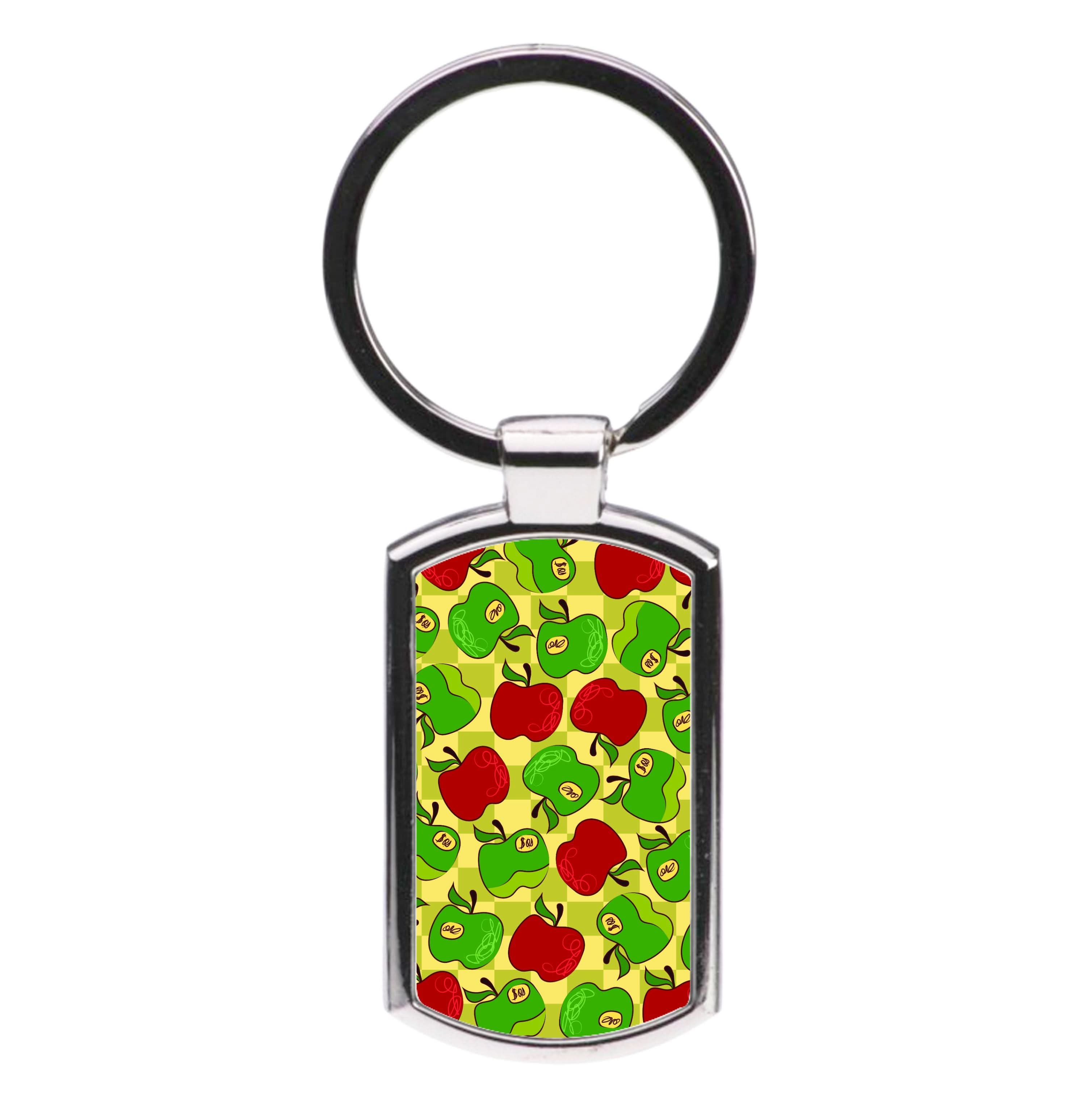 Artsy Apples Pattern Luxury Keyring