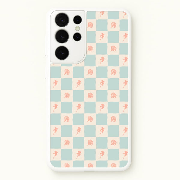 Patchwork Floral Pattern Galaxy S21 Ultra Case