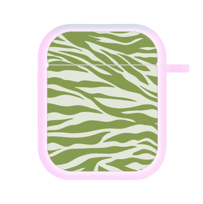 Abstract Green Print AirPods Case